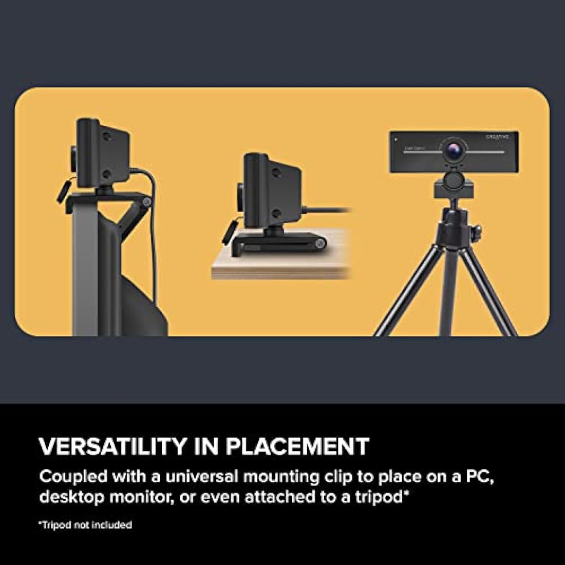 Creative Live! Cam Sync 4K UHD USB Webcam | 95° Wide-Angle & Dual Mics