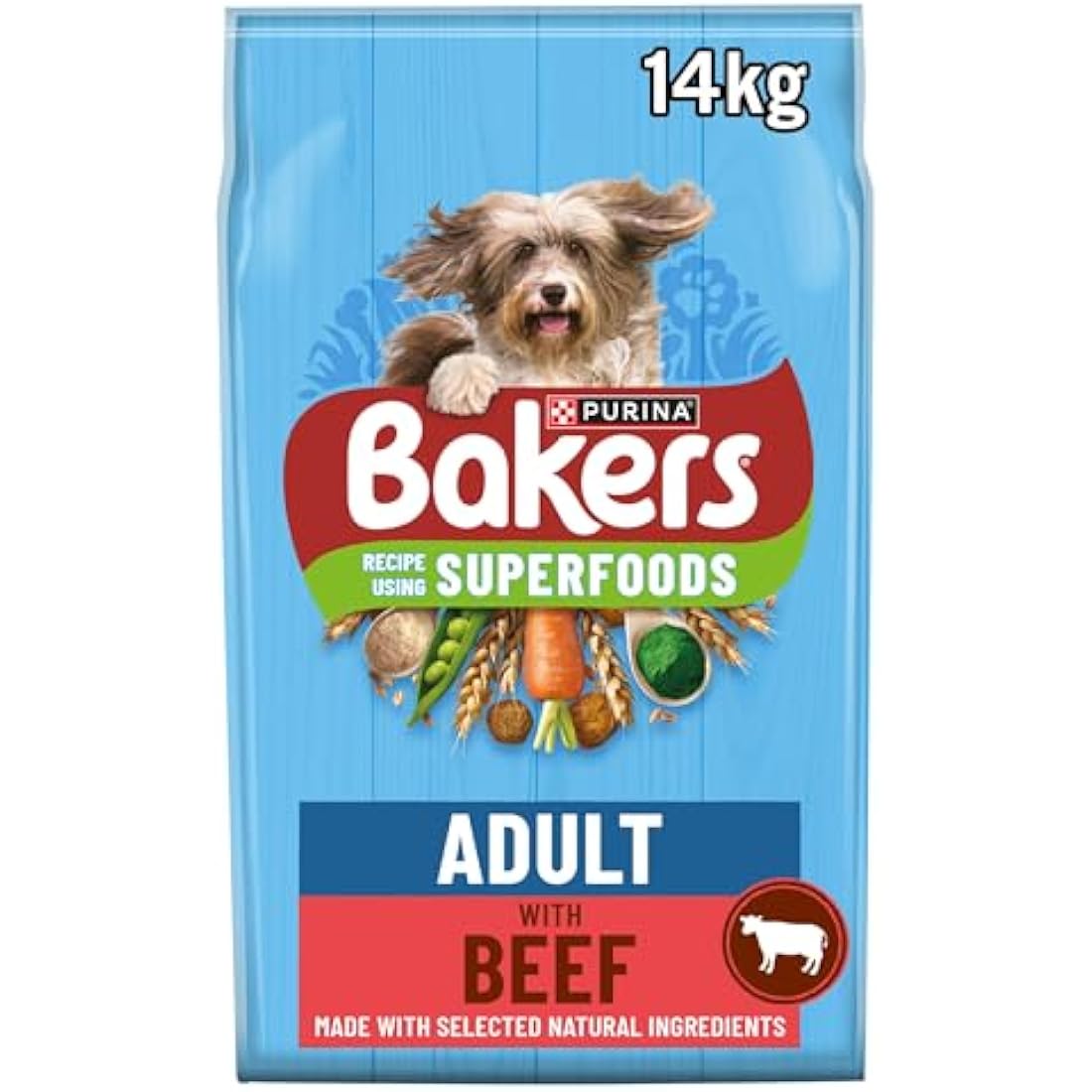 Bakers Beef with Vegetables Dry Dog Food – 14kg Adult Kibble