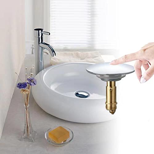 Bathroom Push Pop-Up Click Clack Plug Stopper, 66mm Push Sink Drain Plug Pop-up Stopper, Pop Up Sink Plug for Kitchen Bathroom Washbasin Bath - image 5