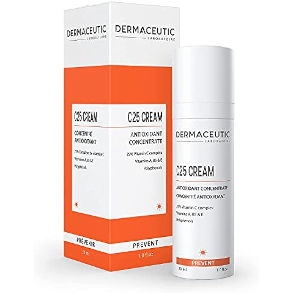 Dermaceutic C25 Cream | 25% Vitamin C Antioxidant Face Moisturizer - 30ml