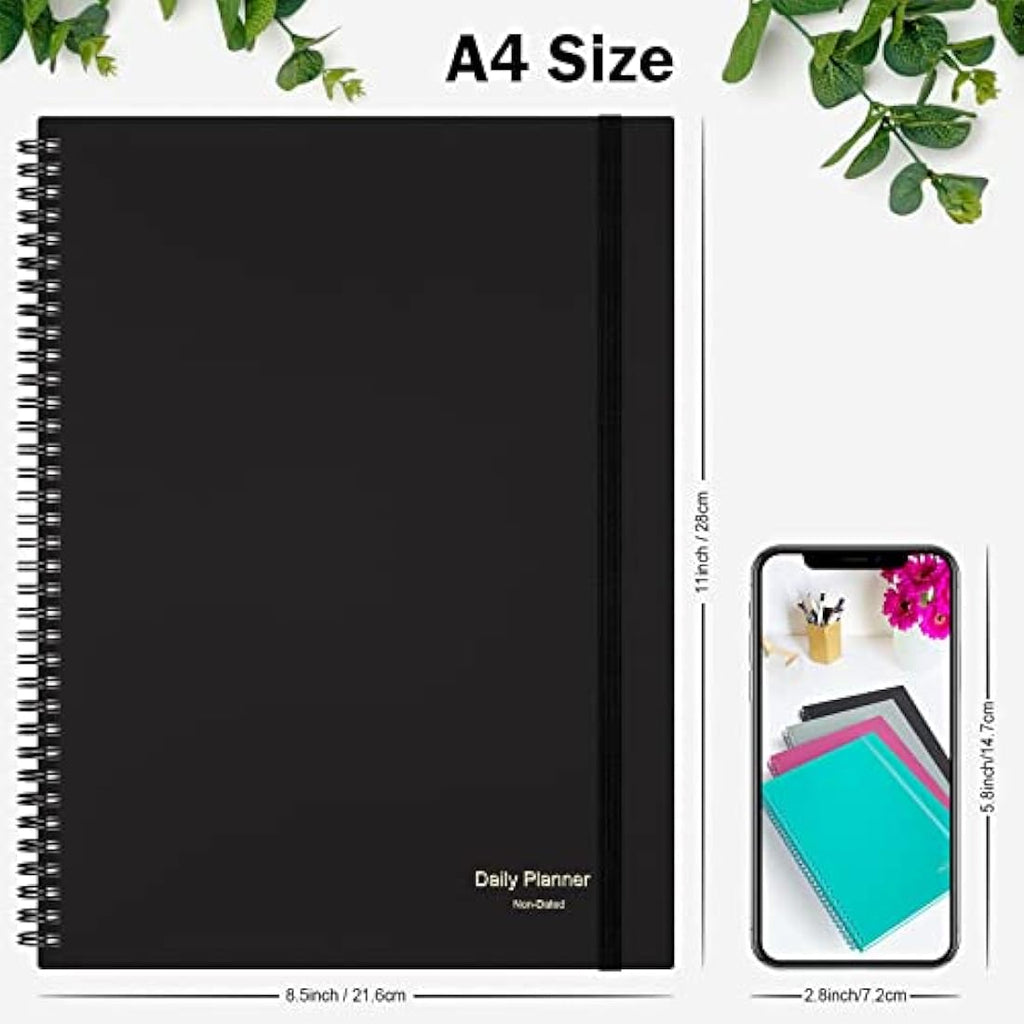 Undated Daily Planner – 8.5x11 Hourly Schedule & ADHD Organizer