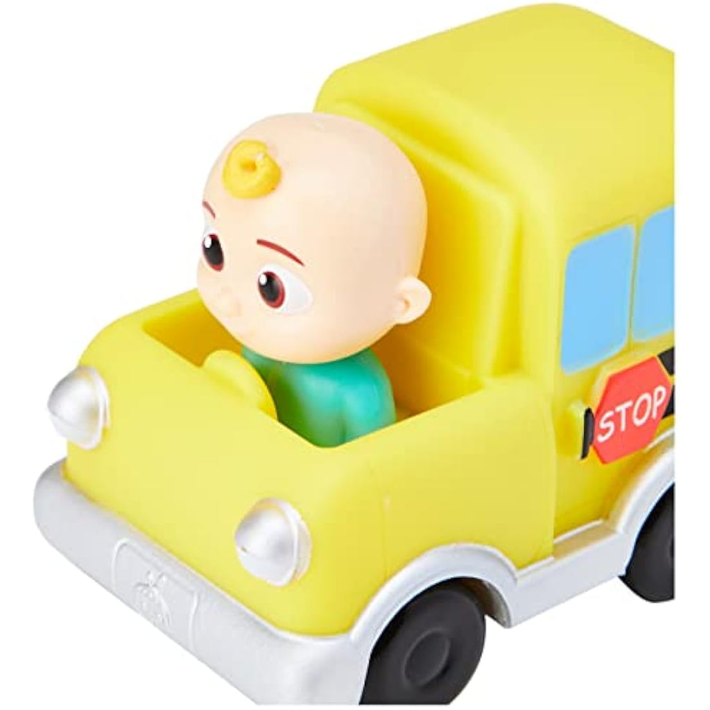 CoComelon JJ School Bus Mini Vehicle – Freewheeling Toy Car for Toddlers