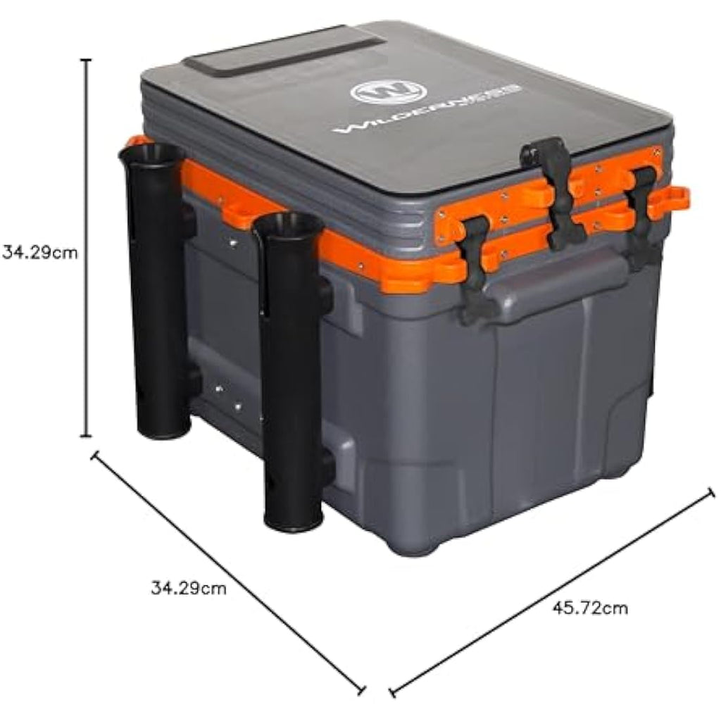 Wilderness Systems Kayak Fishing Crate with 4 Rod Holders | Tackle Storage