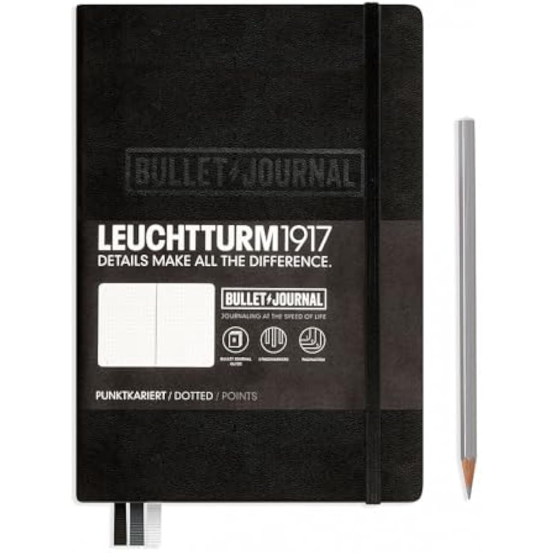 Leuchtturm1917 Bullet Journal Edition - A5 Dotted Notebook, Black