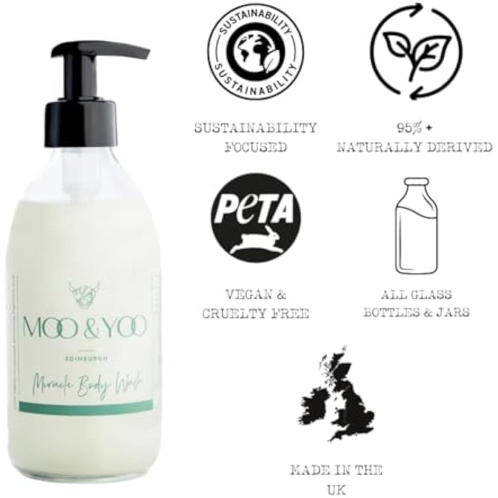 Moo & Yoo Natural Body Wash – Marula Oil & Icelandic Moss – 250ml