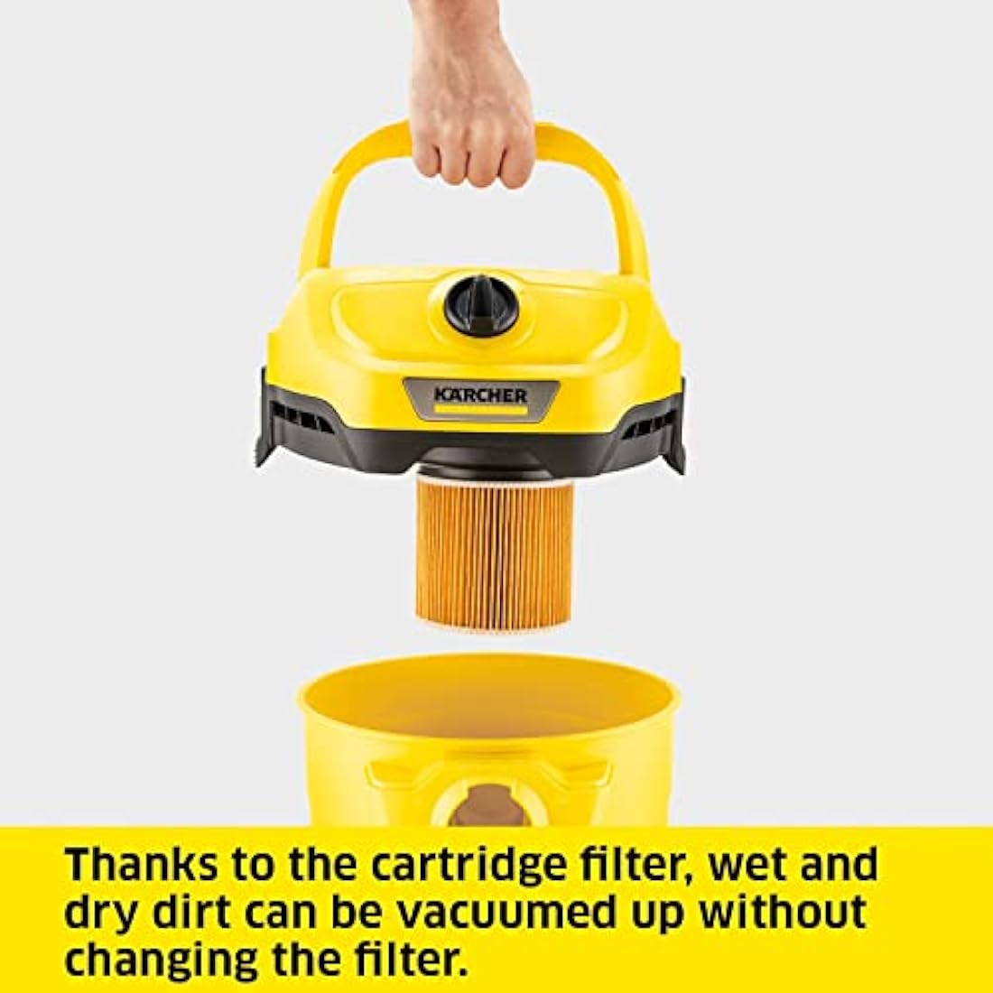 Kärcher WD 2 Plus Wet and Dry Vacuum Cleaner – 1000W, 12L Container