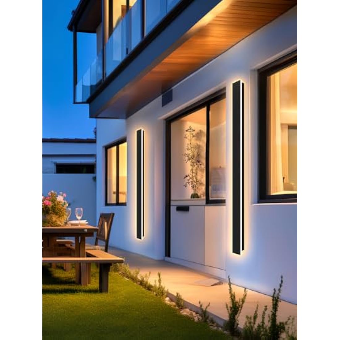 Modern LED Outdoor Wall Sconce | IP65 Waterproof 48W 150cm