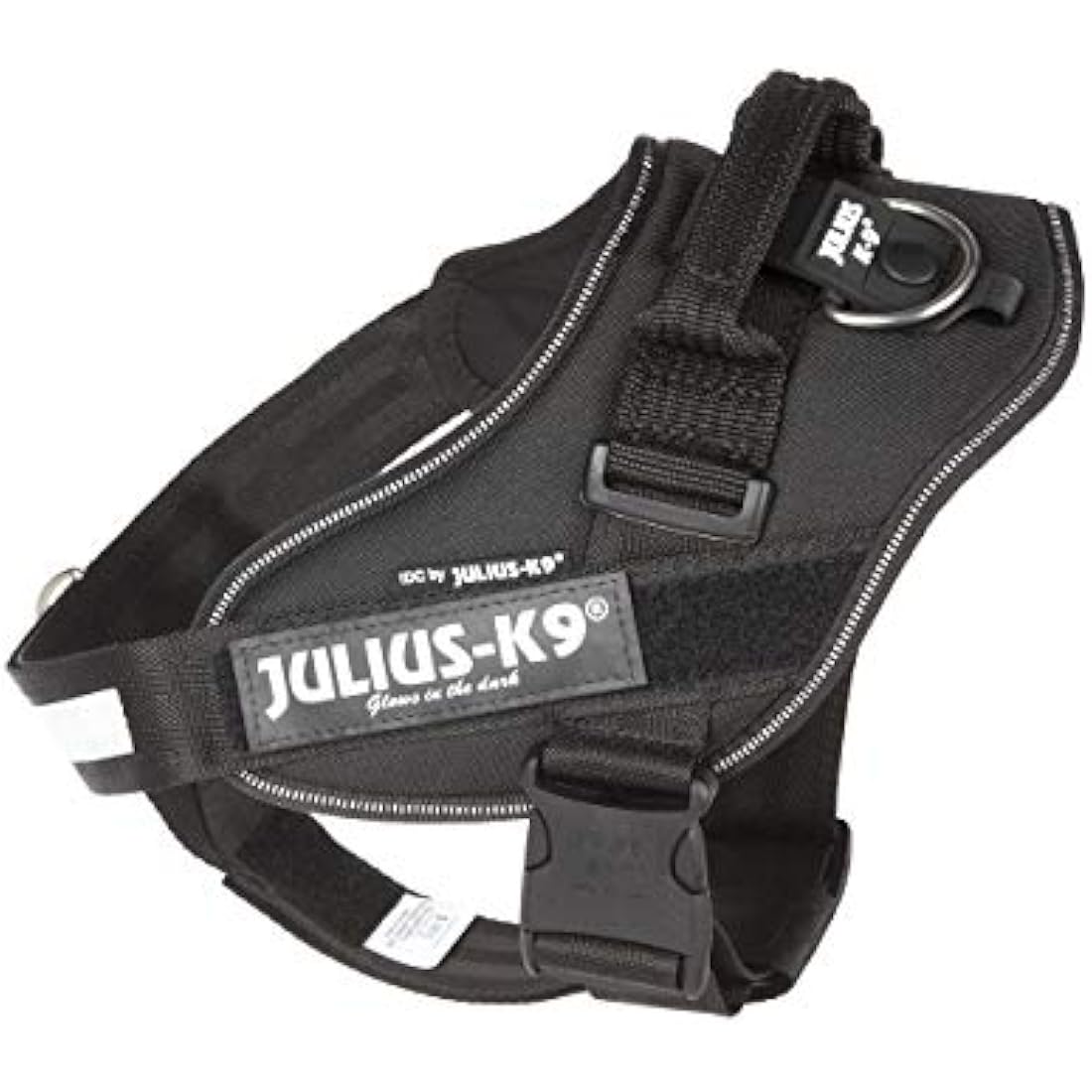 Julius-K9 IDC Powerharness | Reflective Dog Harness with Y-Belt - Black