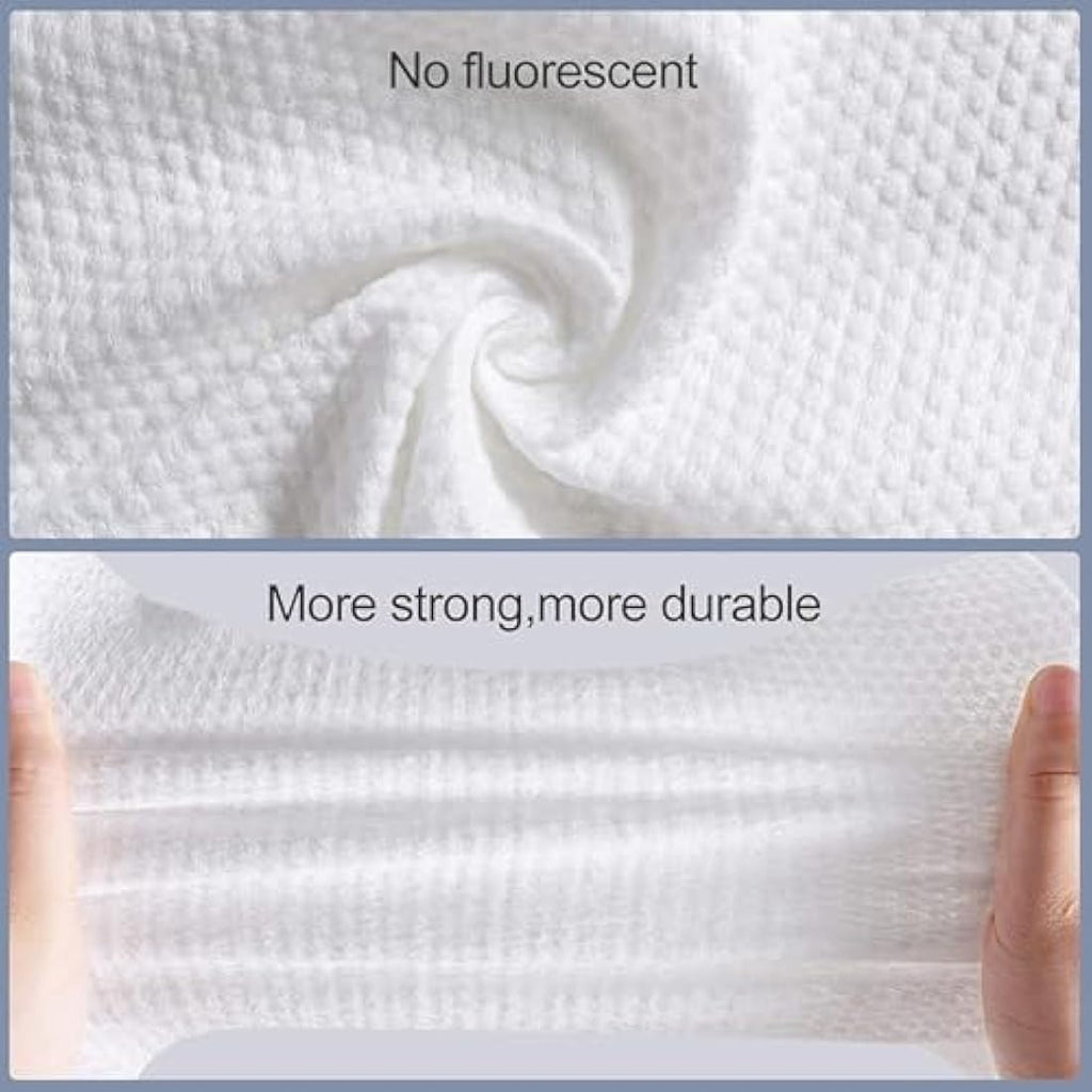 Cayxenful 100% Cotton Disposable Face Towels – 600 Count Soft Dry Wipes