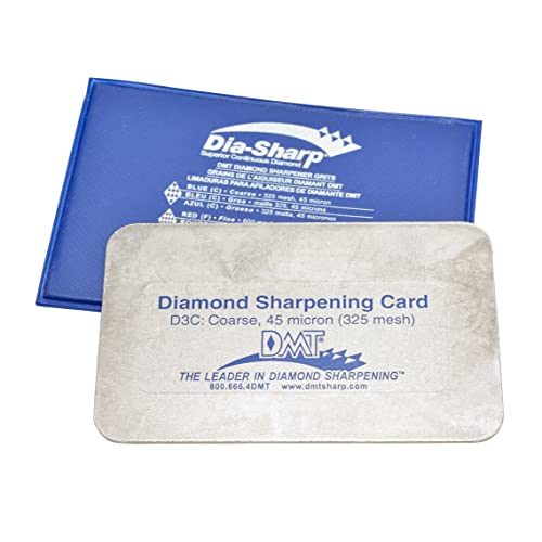 DMT Dia-Sharp 3-Inch Diamond Sharpener Set – Extra-Fine, Fine, Coarse