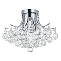 Dst Modern Crystal Chandelier – 3-Light Chrome Flush Mount Ceiling Light