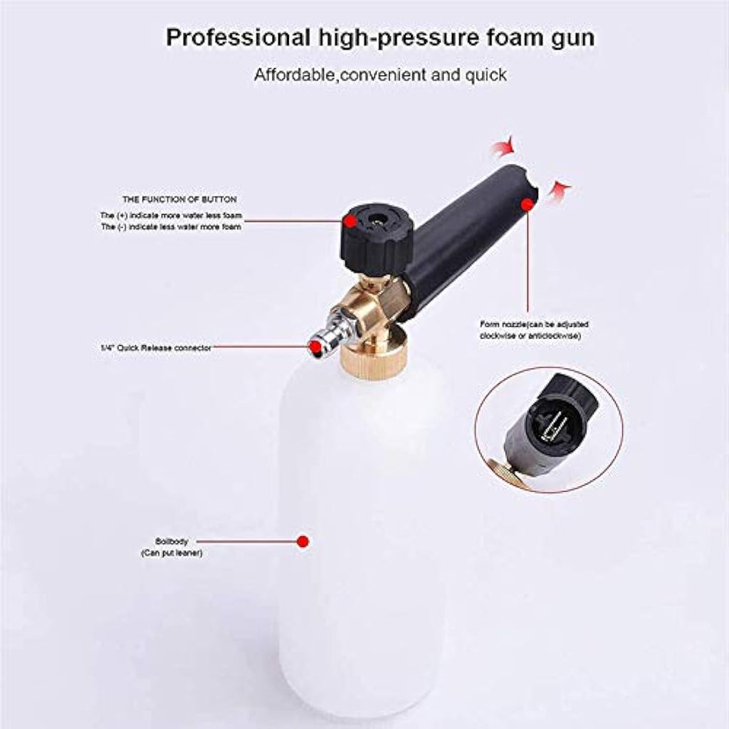Stone Banks Foam Cannon with 5 Spray Nozzles | 1L Pressure Washer Lance