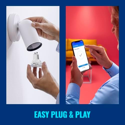 WiZ Smart LED GU10 Glass Bulb – Color Changing & Motion Sensing, 4 Pack