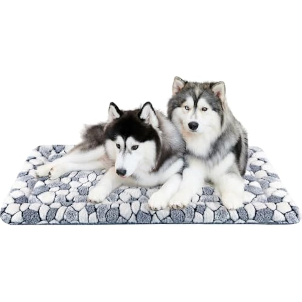 VANKEAN Reversible Dog Crate Pad – Washable Soft Pet Bed Mat, Grey