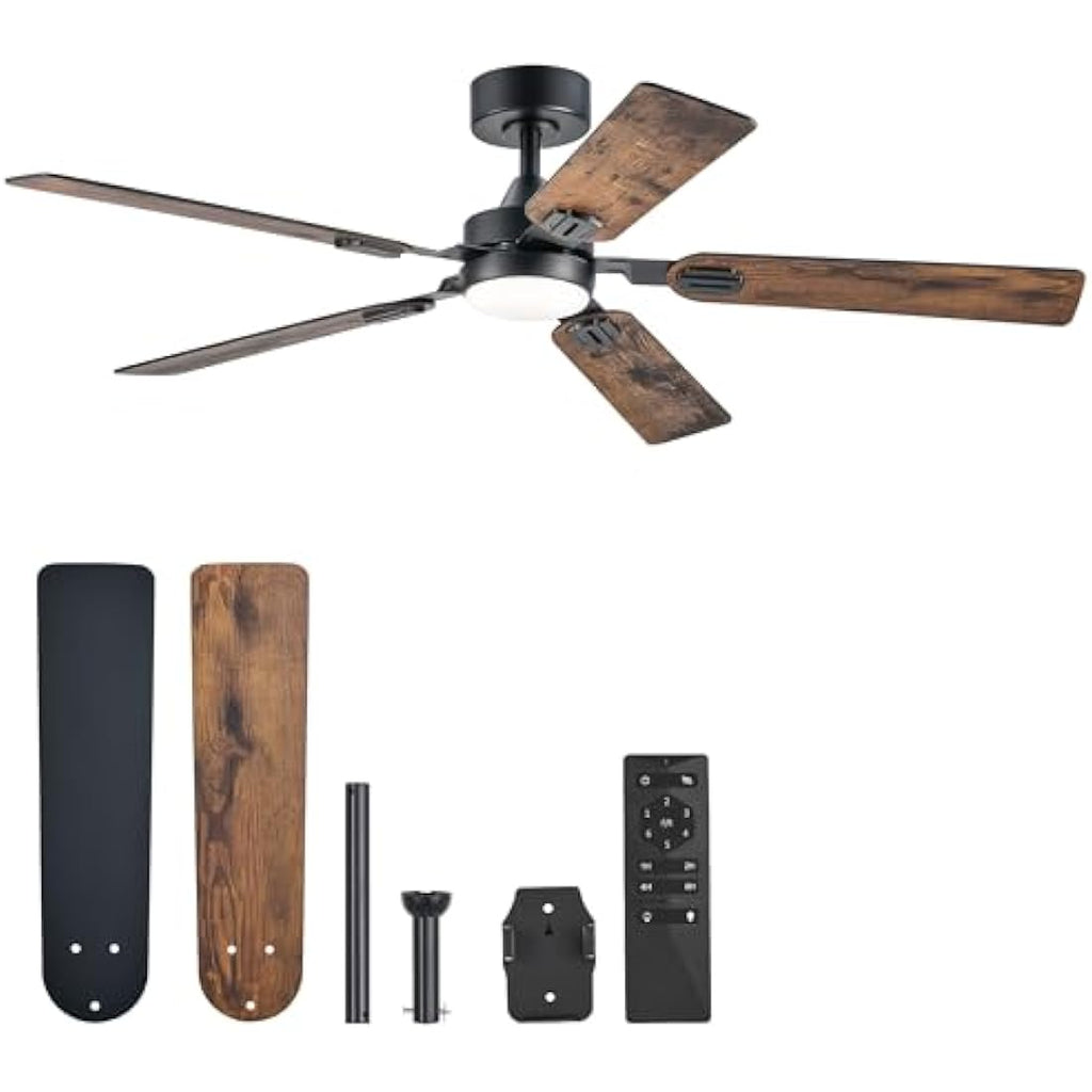 Vonluce 52" Modern Ceiling Fan with Light | Reversible DC Motor & Remote