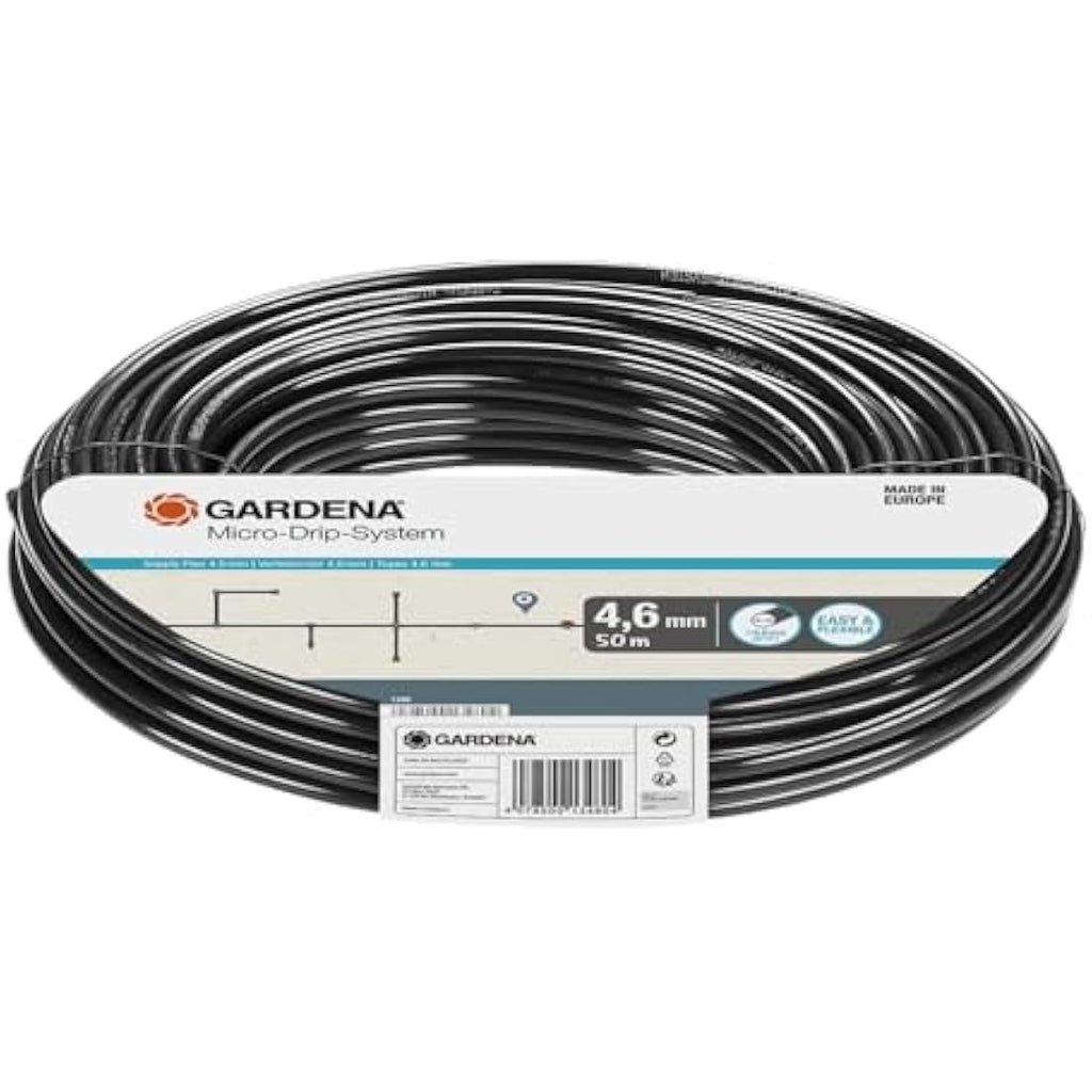 Gardena Micro-Drip System Supply Pipe – 4.6 mm (3/16"), 50 m UV-Stabilised