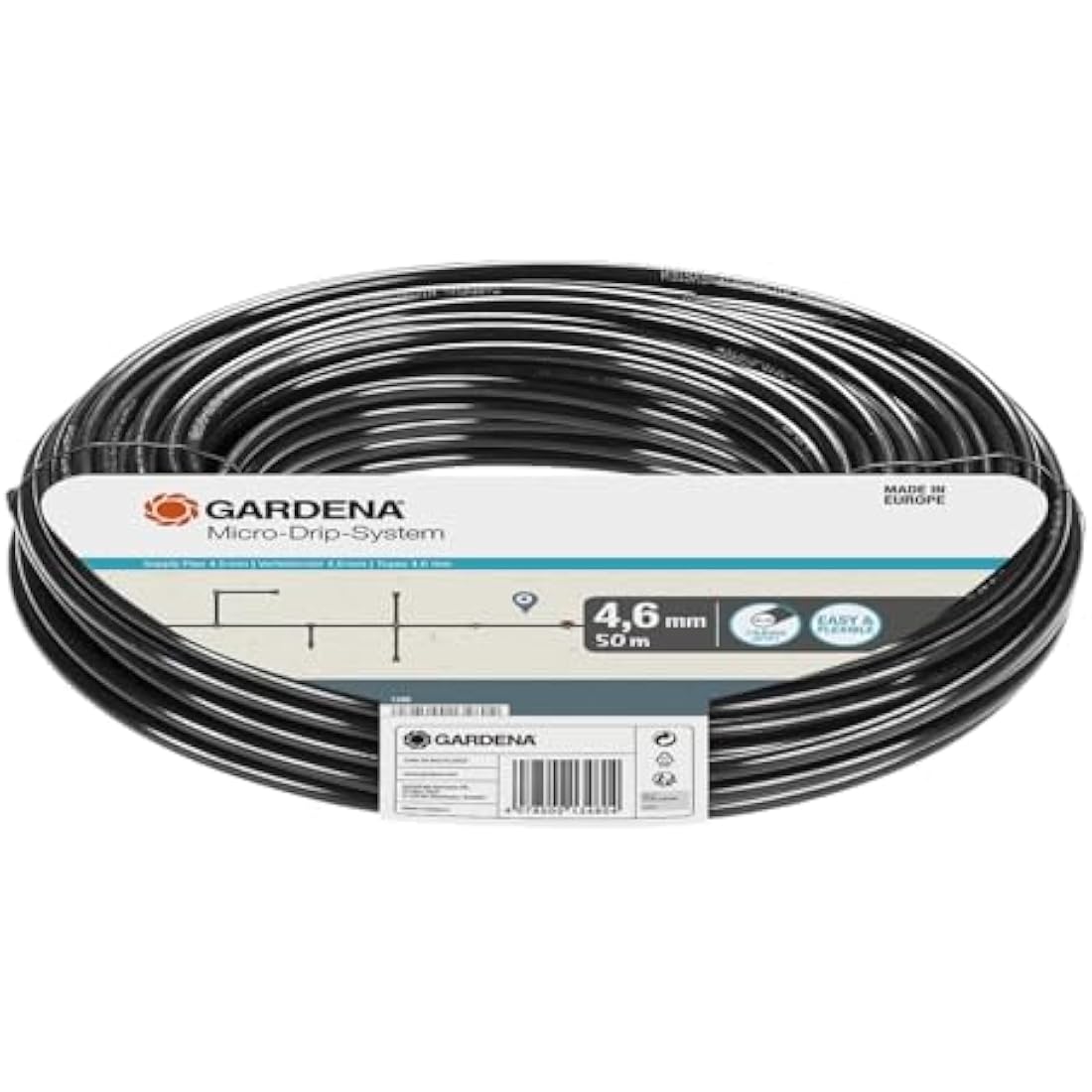 Gardena Micro-Drip System Supply Pipe – 4.6 mm (3/16"), 50 m UV-Stabilised