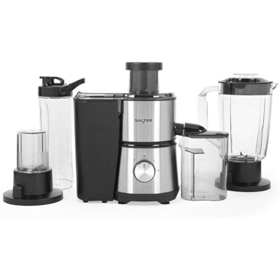 Salter 4-in-1 Juicer and Blender | 400W Smoothie Maker with Grinder