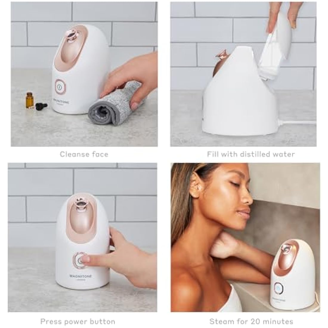 MAGNITONE SteamAhead2 Nano Facial Steamer | Deep Pore Cleansing Spa