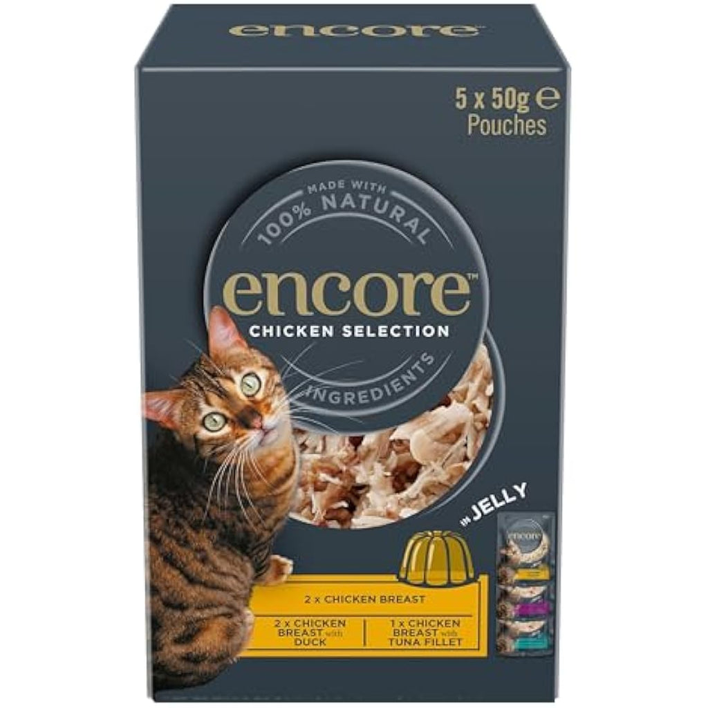 Encore Natural Wet Cat Food | Chicken Selection in Jelly | 5 x 50g