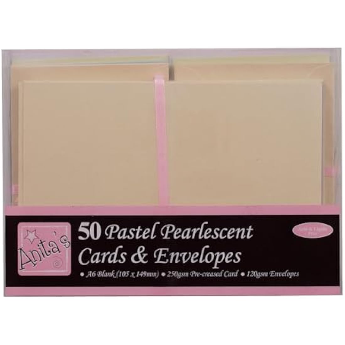 Anita's Pearlescent A6 Blank Cards & Envelopes - 50 Pack for Card Making