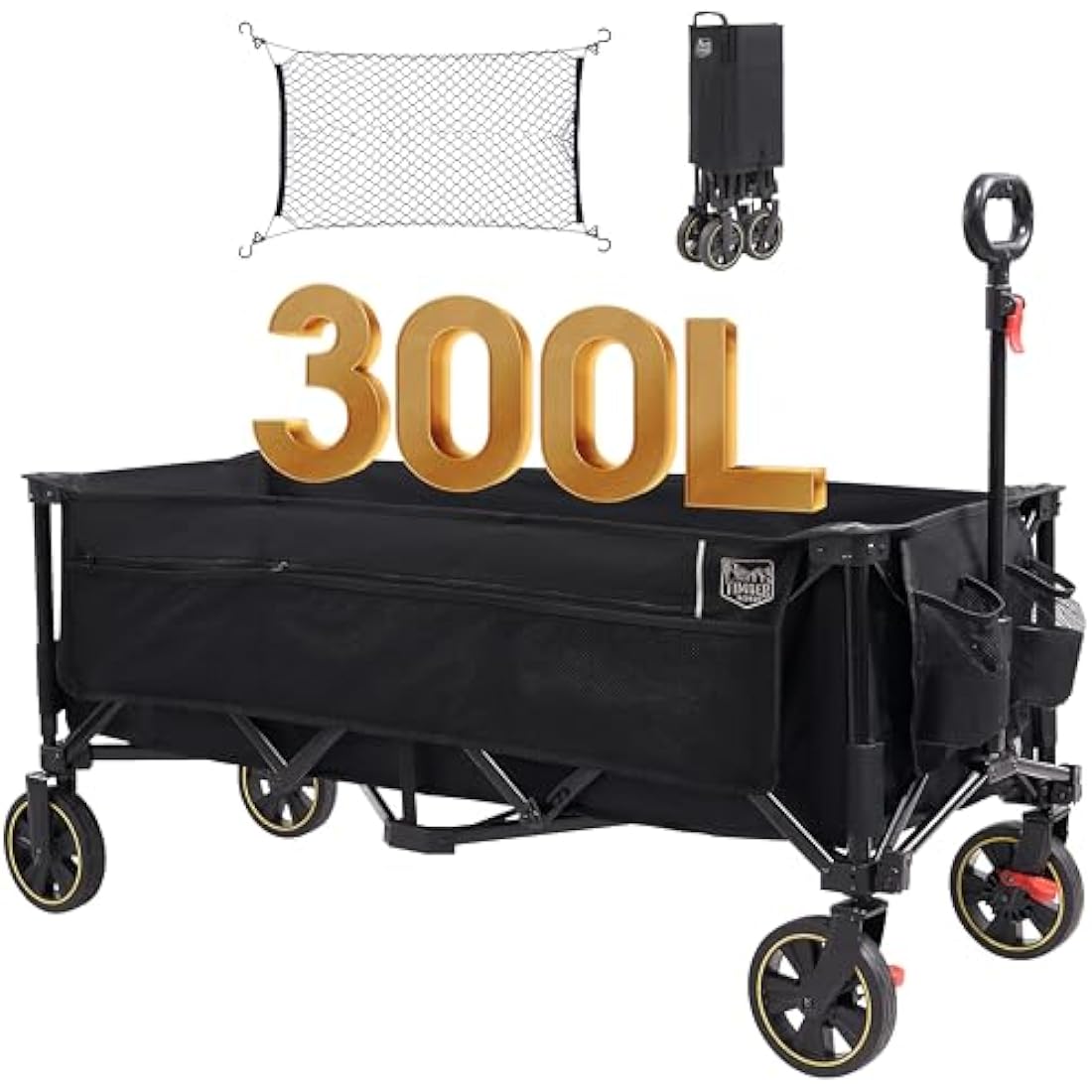 Timber Ridge 300L Heavy Duty Folding Wagon – Large Festival Trolley