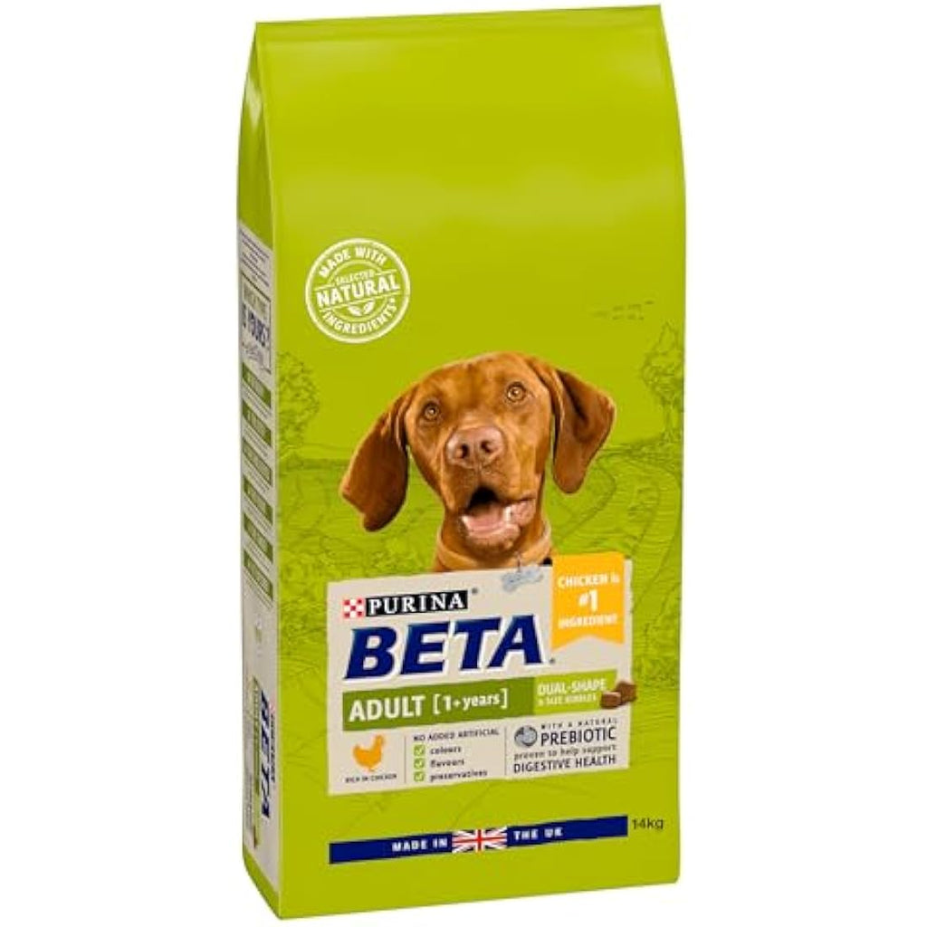 Beta Adult Dry Dog Food – Rich in Chicken with Natural Prebiotics, 14kg