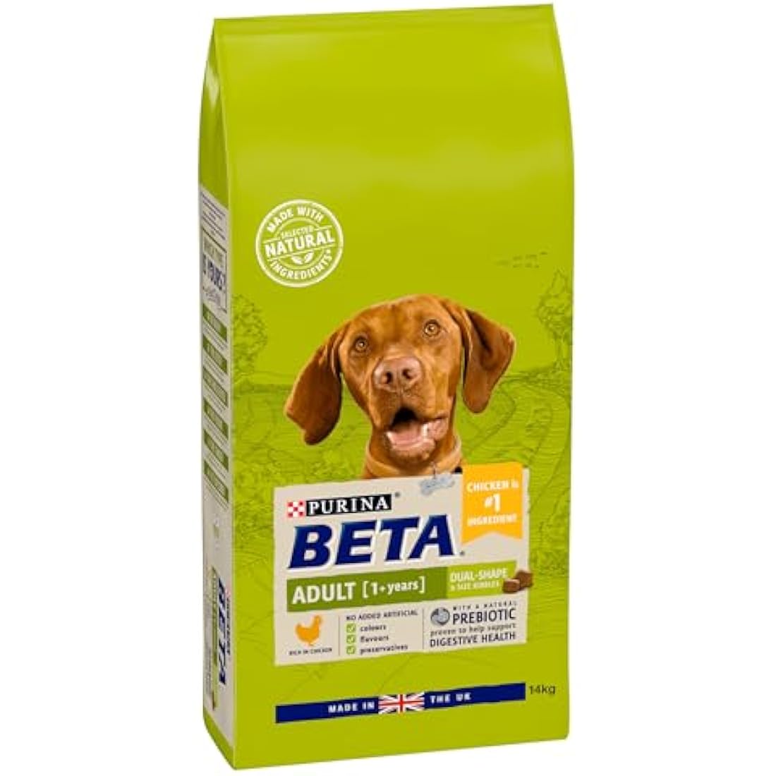 Beta Adult Dry Dog Food – Rich in Chicken with Natural Prebiotics, 14kg