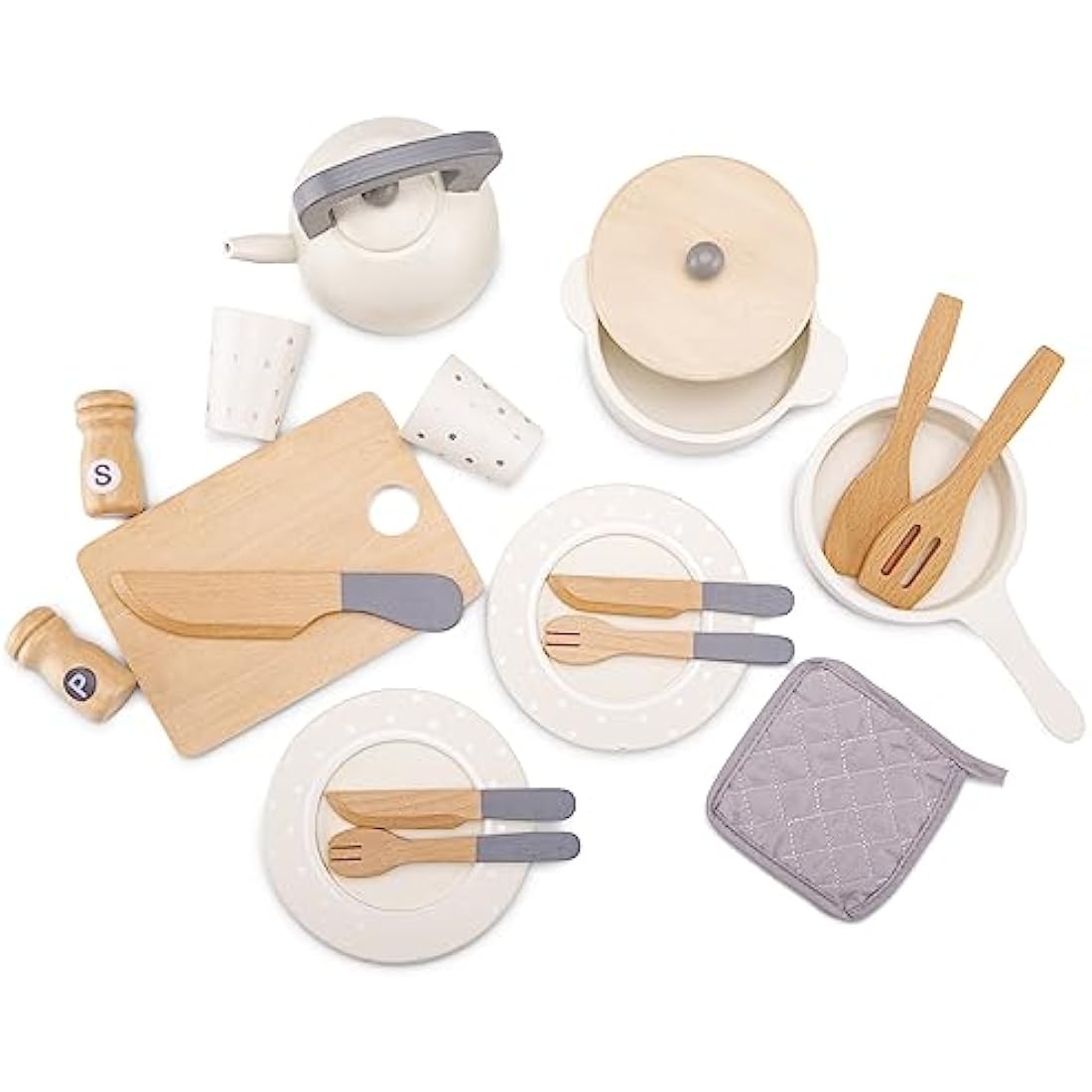 New Classic Toys Kids Dinner Set – Educational Kitchen Pretend Play Kit