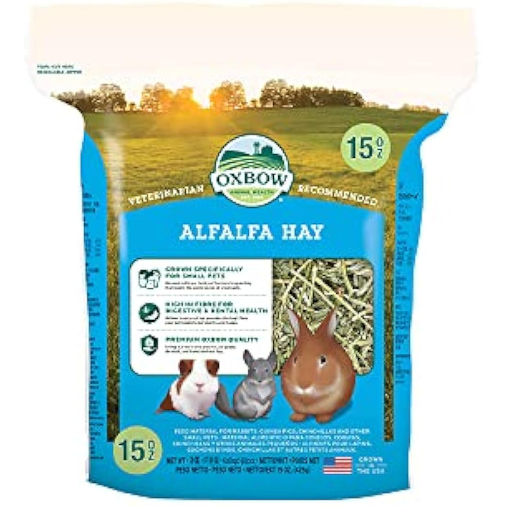 Oxbow Alfalfa Hay – High Protein Small Pet Food for Growth, 425 g