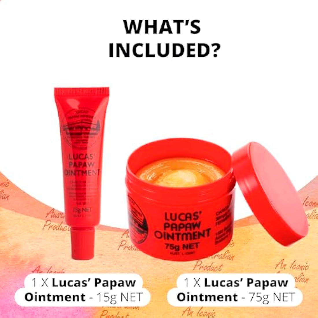 Lucas Pawpaw Ointment Gift Pack – 75g Tub and 15g Lip Balm Tube