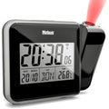 Mebus Radio Alarm Clock with Projection and Thermometer – Black