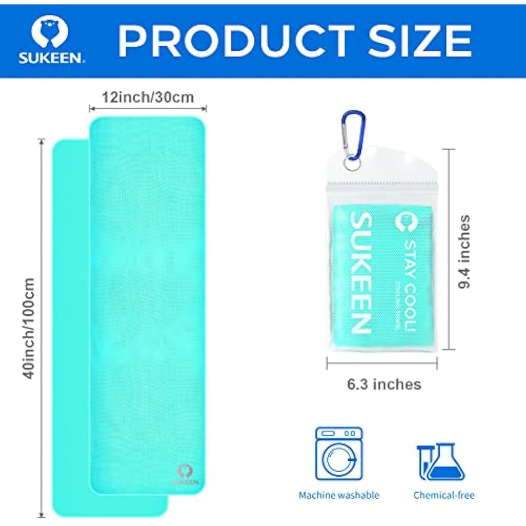 Sukeen Cooling Towel 20 Pack | Microfiber Ice Towels for Sports & Gym