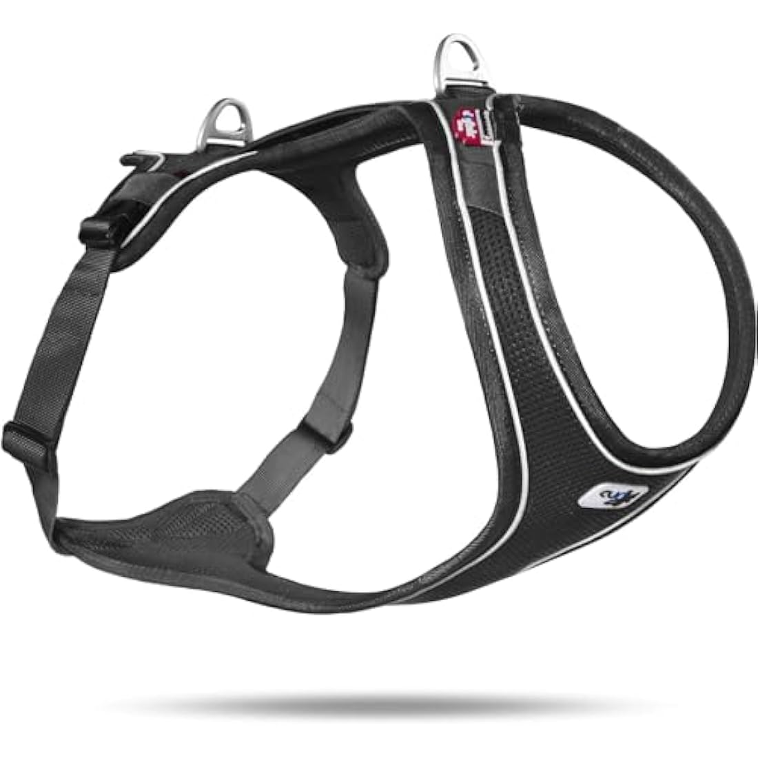 Curli Belka Comfort Dog Harness | Lightweight Choke-Free Mesh - Black - XS