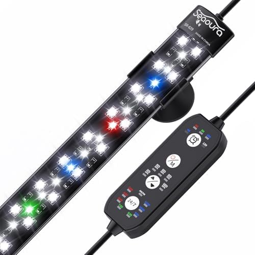 SEAOURA Submersible Fish Tank Light | 24/7 Full Spectrum LED | 16W 68cm