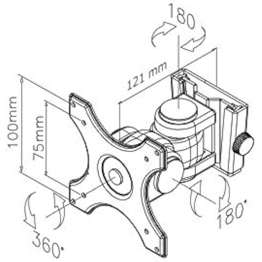 Newstar TV/Monitor Wall Mount | 10-30" Tilt & Swivel Bracket - Black