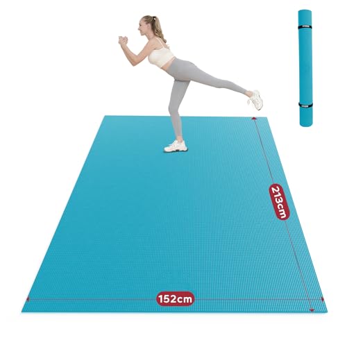 Hapbear Large Yoga Mat | 7'x5' Non-Slip 8mm Thick Exercise Mat for Home Gym