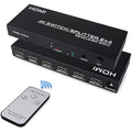 Jolof Store 2 in 4 Out HDMI Switch Splitter | 4K@60Hz HDR with Remote