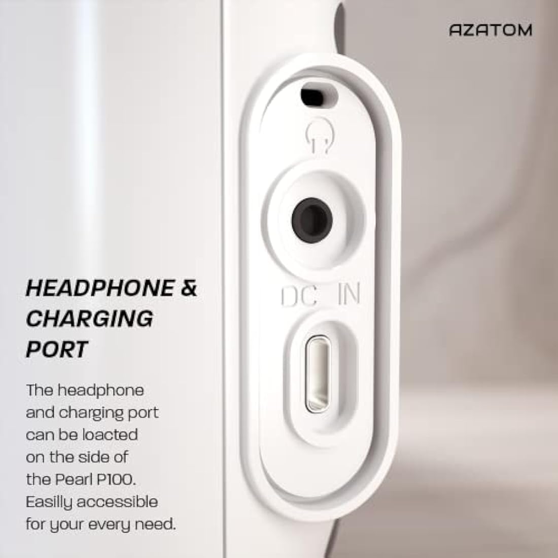 Azatom Pearl DAB/DAB+ Shower Radio | IPX5 Waterproof Bluetooth - White
