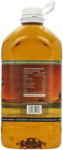 Oil of Aldborough Cold Pressed Rapeseed Oil – 5 Litre Bulk Pack of 2