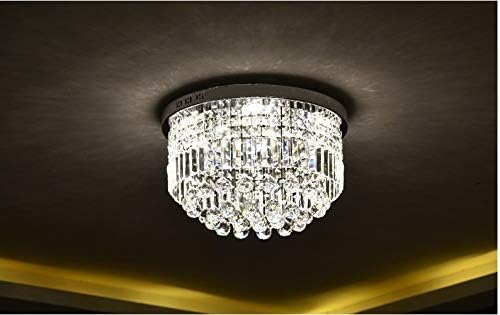 Bestier Modern Crystal Raindrop Chandelier | Flush Mount LED Ceiling Light