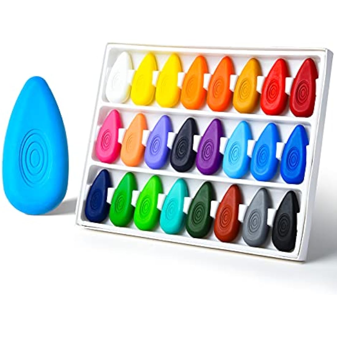 Jolof Store 24 Colors Toddler Crayons – Non-Toxic Washable Art Supplies