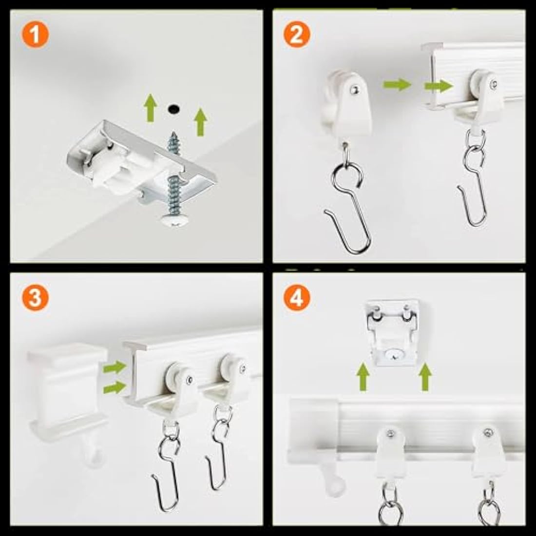 Flexible Ceiling Curtain Track – 3M Bendable Room Divider Rail