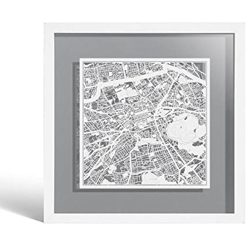 Edinburgh Marco de Papel para Mapas –  Arte de Pared 9x9"