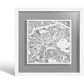 Edinburgh Marco de Papel para Mapas –  Arte de Pared 9x9"
