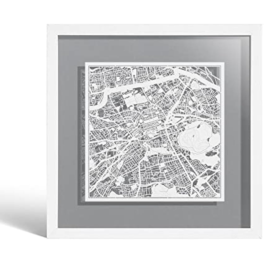 Edinburgh Marco de Papel para Mapas –  Arte de Pared 9x9"
