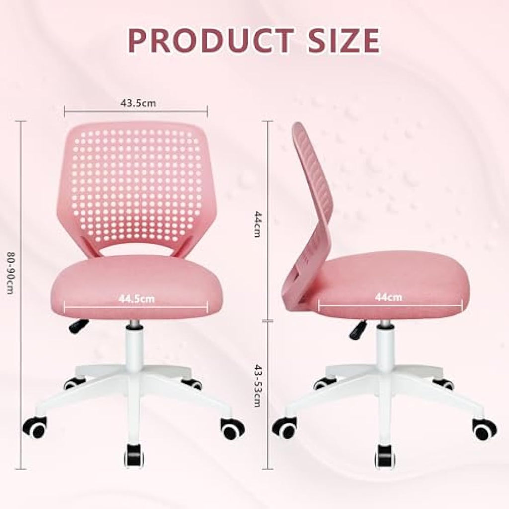 Armless Mesh Desk Chair – Ergonomic Swivel Office Chair