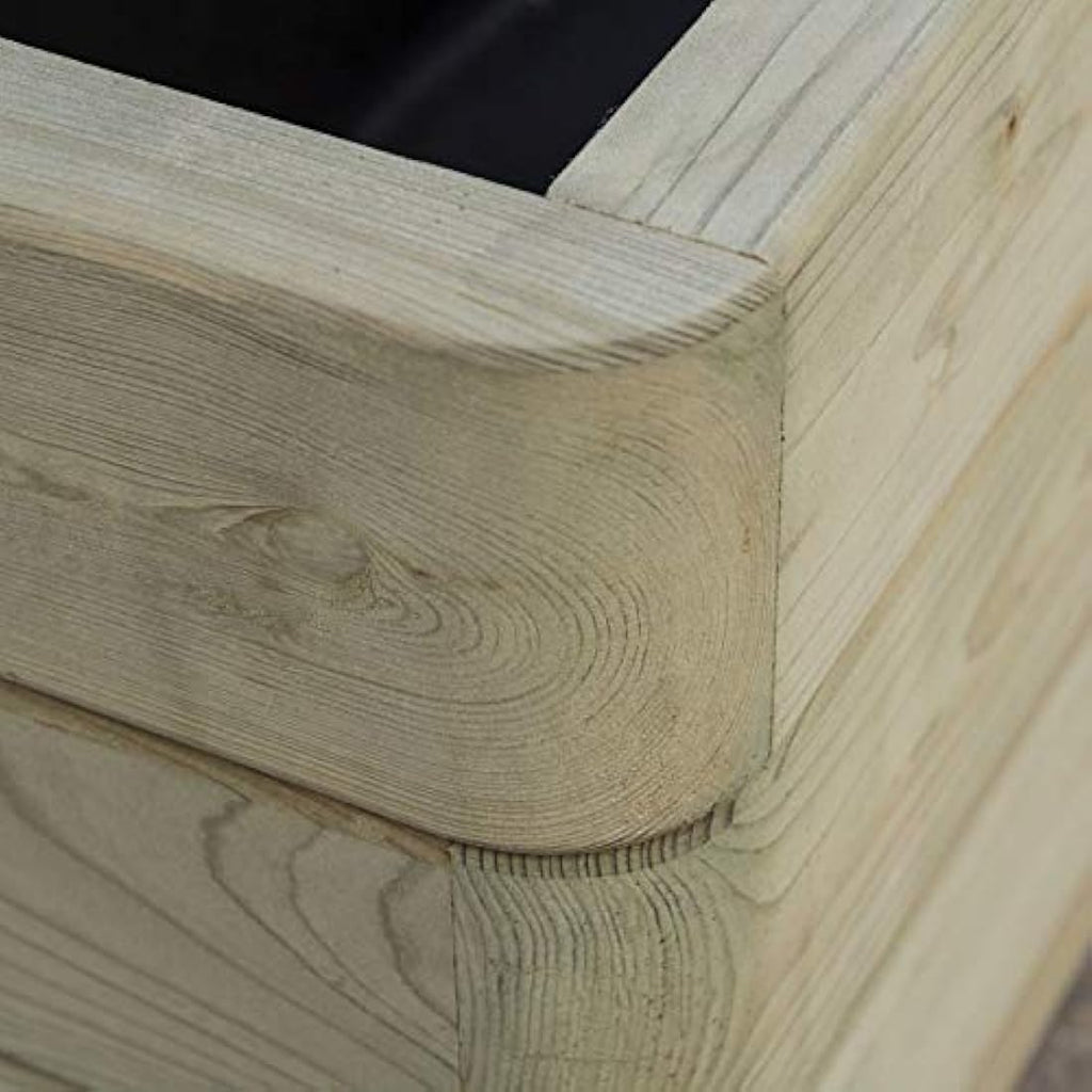 Rowlinson Marberry Patio Planter – 85L Wooden Garden Pot, Natural Timber