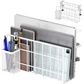 Jolof Store Desk Side Laptop Stand – Vertical Clamp-on Holder with Pen Cup