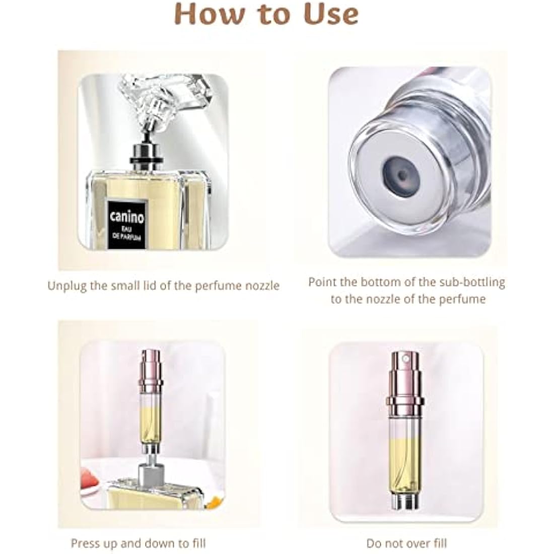 Jolof Store Refillable Perfume Atomiser – 5ml Leather Travel Spray